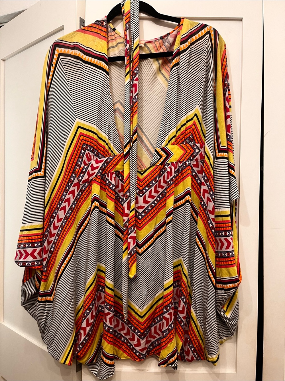 Mara Hoffman Multicolor Striped & Chevron Mix Top / cover-up